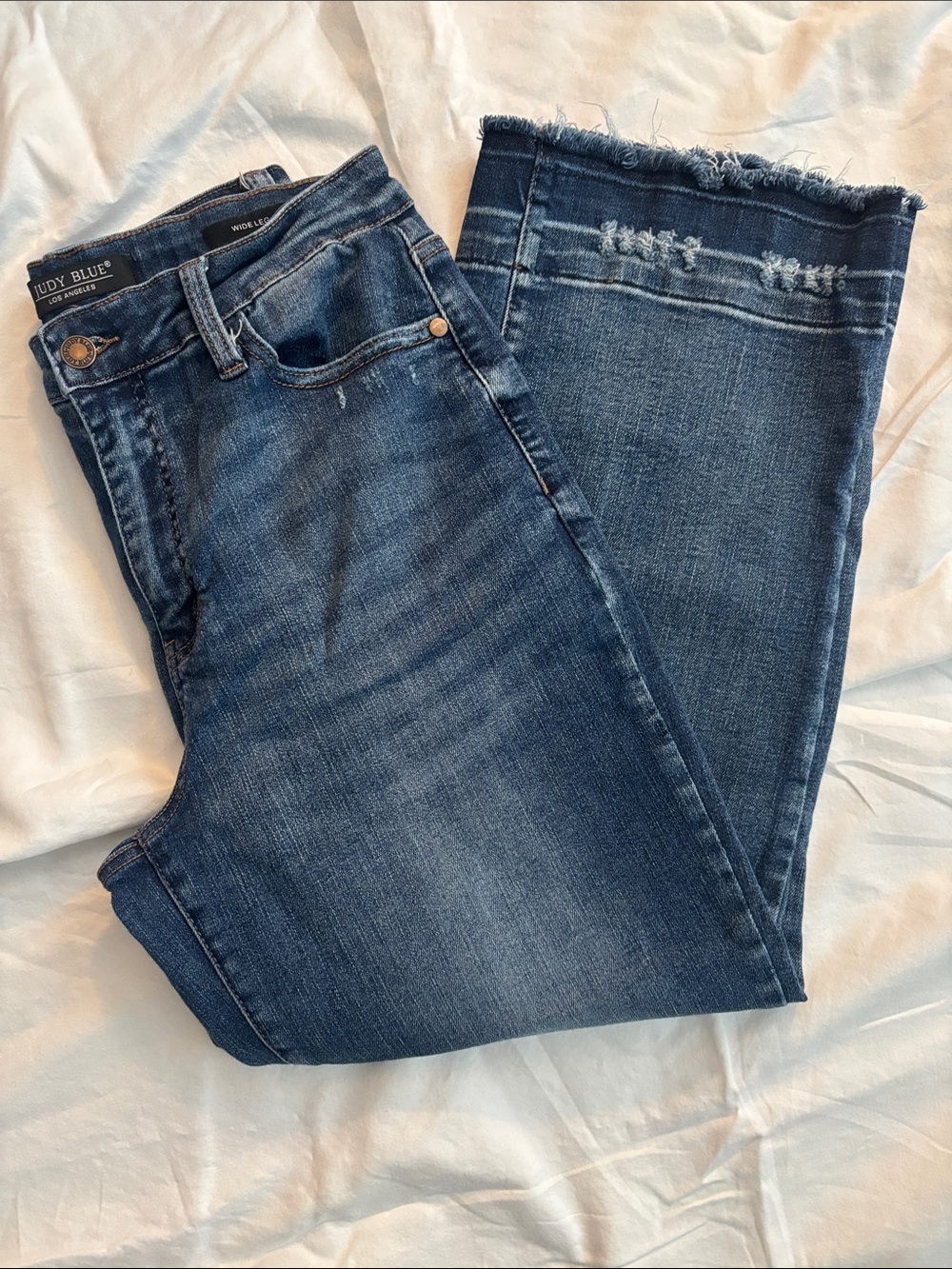 Judy Blue Cropped Wide Leg Jeans